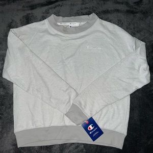 NWT Champion Sweater Womens Crew Neck Pullover Size M Gray